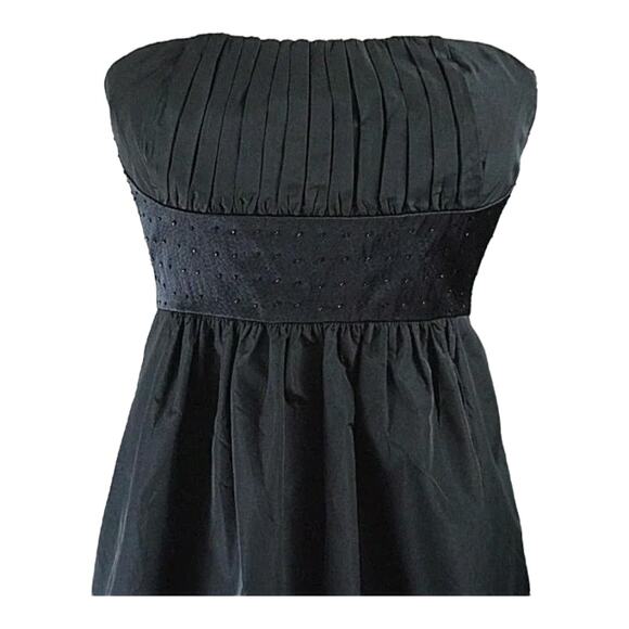 BCBGMAXAZRIA Black Beaded Strapless Cocktail Mini Dress Women's Size XS PROM - Picture 2 of 12